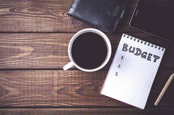 Image of a budget list, to help improve your financial situation.