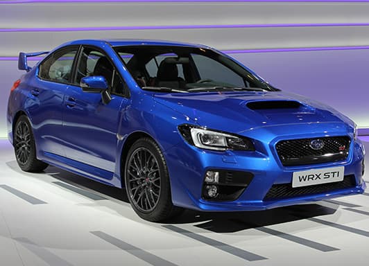Image of a blue Subaru WRX