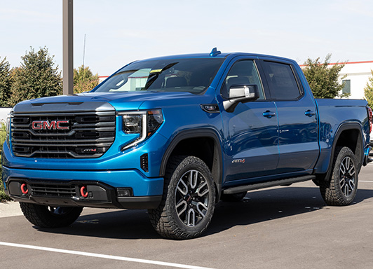Blue GMC Sierra Truck