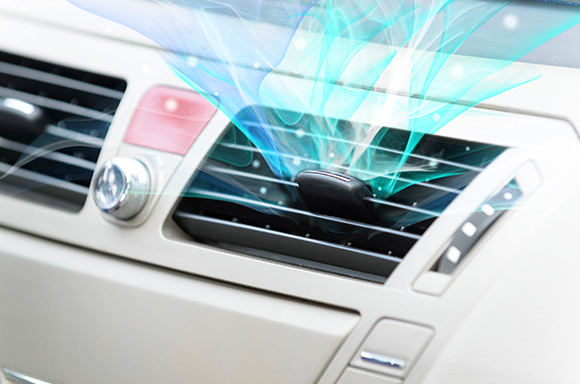 Vehicle with in-car fragrance feature