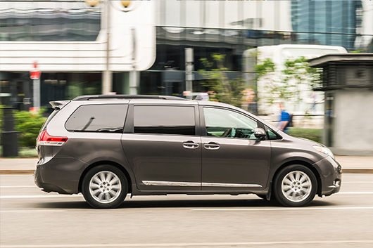 Image of a used 2017 gray Toyota Sienna