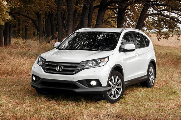 Image of a 2022 all white Honda CRV SUV