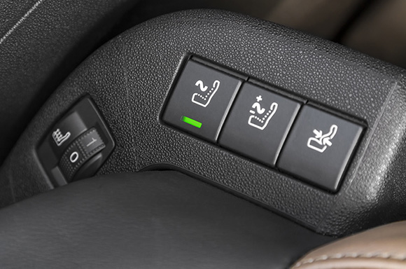 Massage chair feature in a vehicle.